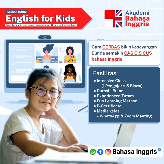 Kelas Online English for Kids