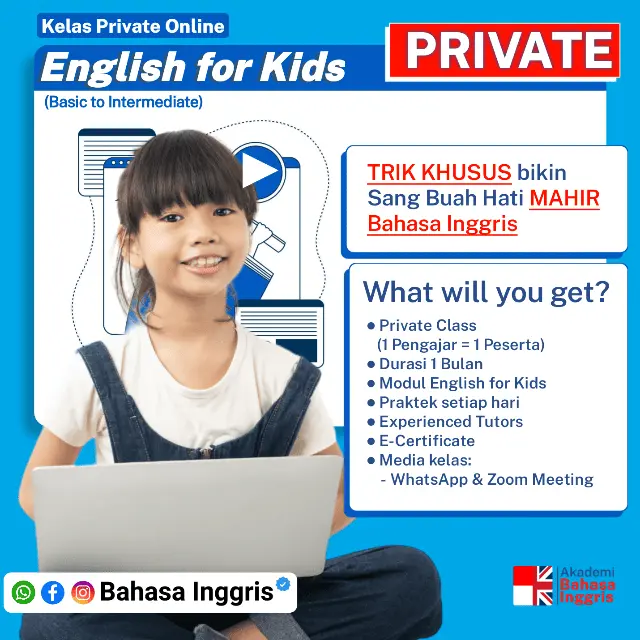Kelas Online - English for Kids PRIVATE