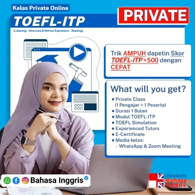 Kelas Online - TOEFL ITP PRIVATE
