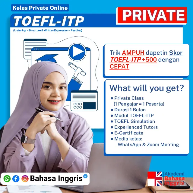 Kelas Online - TOEFL ITP PRIVATE