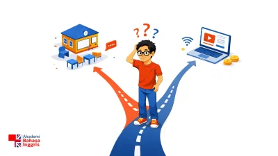 Di artikel ini, kita akan membahas secara jujur plus-minus kursus bahasa Inggris online dan offline, lalu membantu kamu menentukan mana format yang paling cocok untuk situasimu sekarang.
