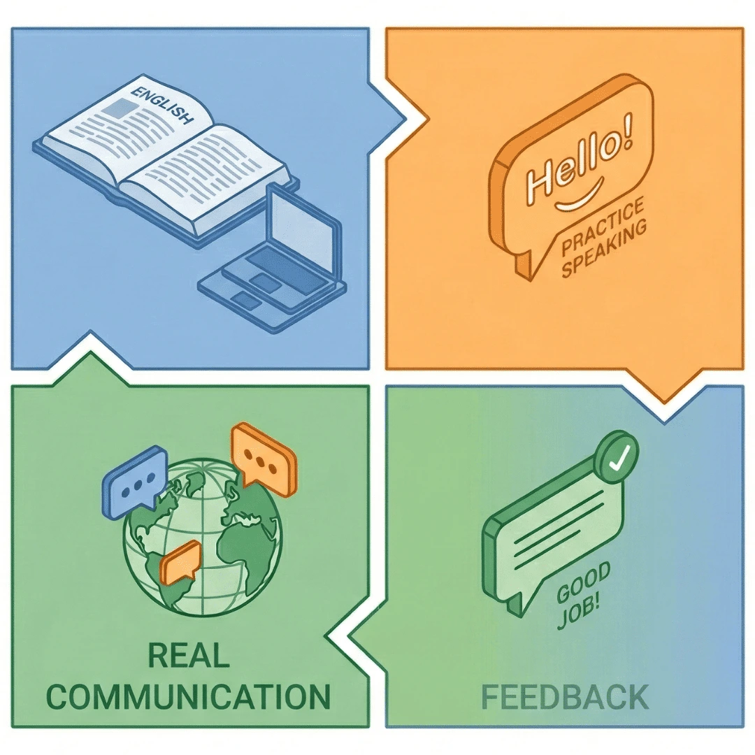 Langsung diterapkan dalam komunikasi sehari-hari.